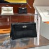 wsxc1781113962453_0-1 Liu Factory Mini Kelly Pochette Lizard Leather CK89 Black Silver Hardware 22cm Full Handmade