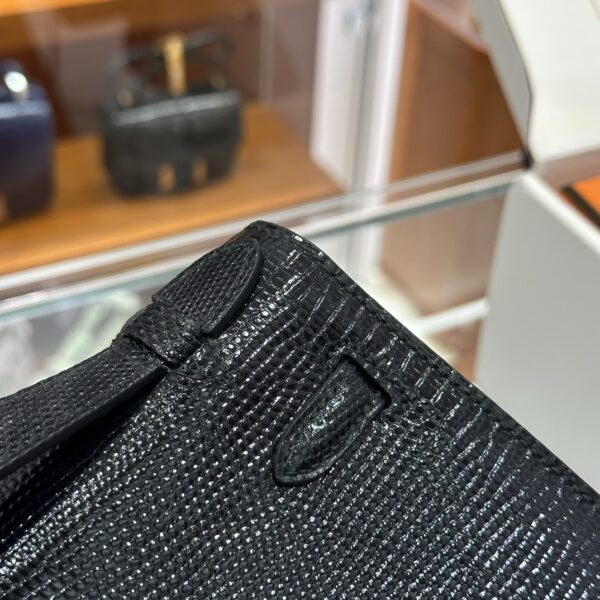 wsxc1781113962453_5 Liu Factory Mini Kelly Pochette Lizard Leather CK89 Black Silver Hardware 22cm Full Handmade