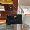wsxc1781113986295_0 Liu Factory Mini Kelly Pochette Lizard Leather CK89 Black Gold Hardware 22cm Full Handmade