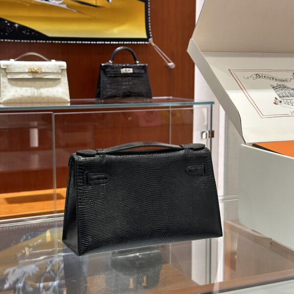 wsxc1781113986295_1 Liu Factory Mini Kelly Pochette Lizard Leather CK89 Black Gold Hardware 22cm Full Handmade