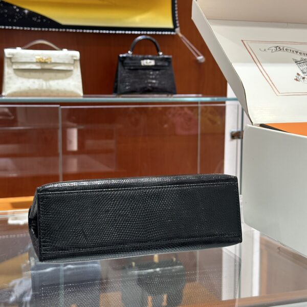 wsxc1781113986295_3 Liu Factory Mini Kelly Pochette Lizard Leather CK89 Black Gold Hardware 22cm Full Handmade