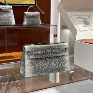 wsxc1781114071074_0 Liu Factory Bags Kelly Pochette Lizard Leather Original Color Silver Hardware 22cm Full Handmade