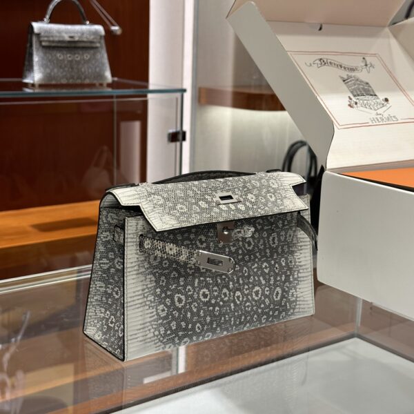 wsxc1781114071074_4 Liu Factory Bags Kelly Pochette Lizard Leather Original Color Silver Hardware 22cm Full Handmade