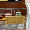 Liu Factory Kelly Shiny Alligator Crocodile Khaki Yellow Light Gold Hardware 25cm Full Handmade