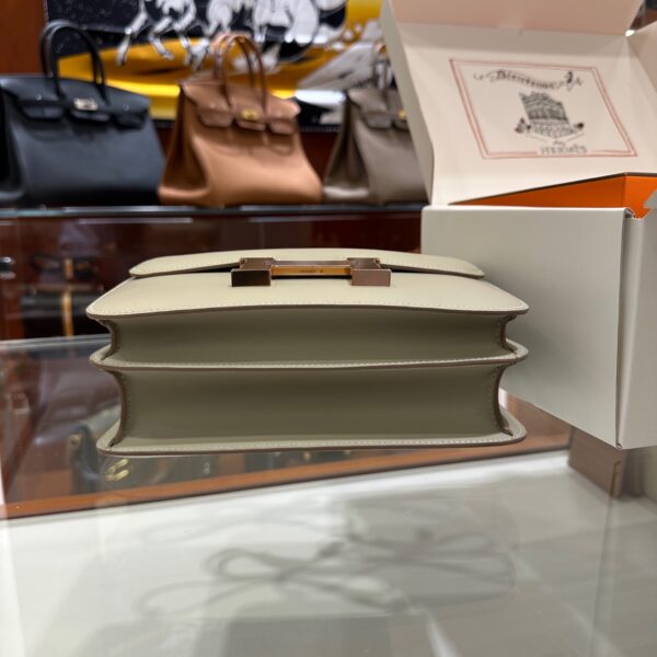 wsxc1782990541797_8 Liu Factory Constance Swift Leather 8L Ice Grey Rose Gold Hardware 24cm Full Handmade