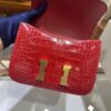 wsxc1782990559252_7 Liu Factory Constance Shiny Alligator Crocodile CK95 Ferrari Red Gold Hardware 18cm Full Handmade