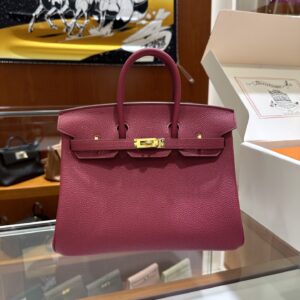wsxc1782990676621_0 Liu Factory Birkin Togo Leather K1 Grenat Red Gold Hardware 25cm Full Handmade