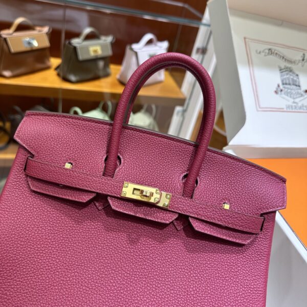 wsxc1782990676621_6 Liu Factory Birkin Togo Leather K1 Grenat Red Gold Hardware 25cm Full Handmade