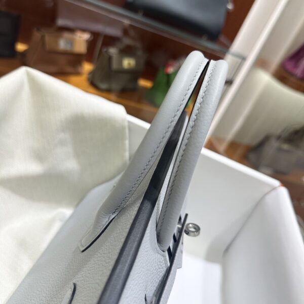 wsxc1782990830532_7 Liu Factory Birkin Togo Leather P0 Gris Grey Silver Hardware 25cm Full Handmade