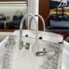 wsxc1782990863581_4 Liu Factory Birkin Matte Crocodile Leather Himalaya Silver Hardware 25cm Full Handmade