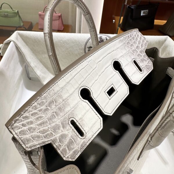 wsxc1782990863581_5 Liu Factory Birkin Matte Crocodile Leather Himalaya Silver Hardware 25cm Full Handmade