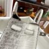 wsxc1782990863581_6 Liu Factory Birkin Matte Crocodile Leather Himalaya Silver Hardware 25cm Full Handmade