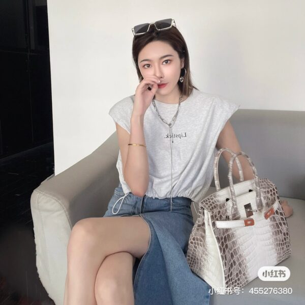 wsxc1782990867374_1 Liu Factory Birkin Matte Crocodile Leather Himalaya Silver Hardware 25cm Full Handmade