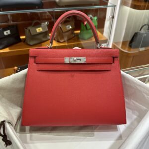 wsxc1782990891522_0 Liu Factory Kelly Chevre Leather Q5 Chinese Red Silver Hardware 28cm Full Handmade