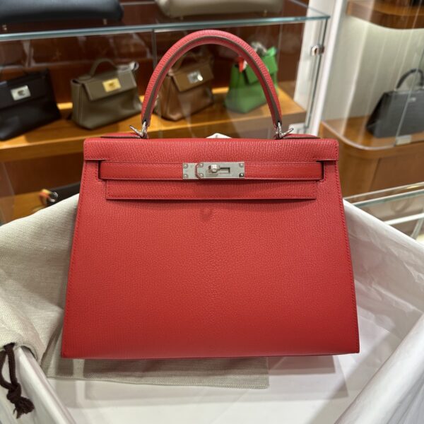 wsxc1782990891522_0 Liu Factory Kelly Chevre Leather Q5 Chinese Red Silver Hardware 28cm Full Handmade