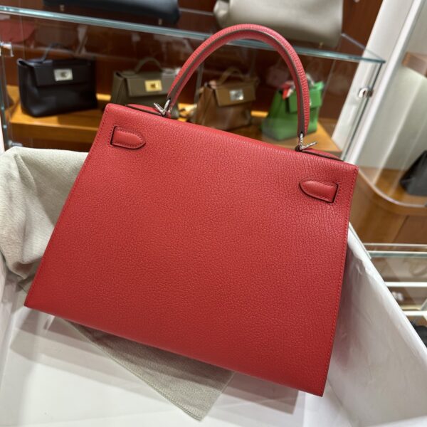 wsxc1782990891522_1 Liu Factory Kelly Chevre Leather Q5 Chinese Red Silver Hardware 28cm Full Handmade
