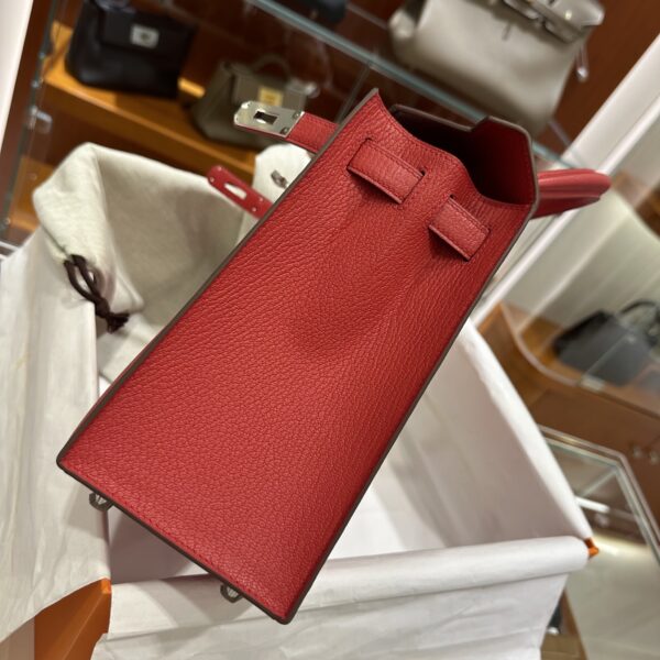 wsxc1782990891522_10 Liu Factory Kelly Chevre Leather Q5 Chinese Red Silver Hardware 28cm Full Handmade