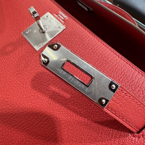 wsxc1782990891522_13 Liu Factory Kelly Chevre Leather Q5 Chinese Red Silver Hardware 28cm Full Handmade