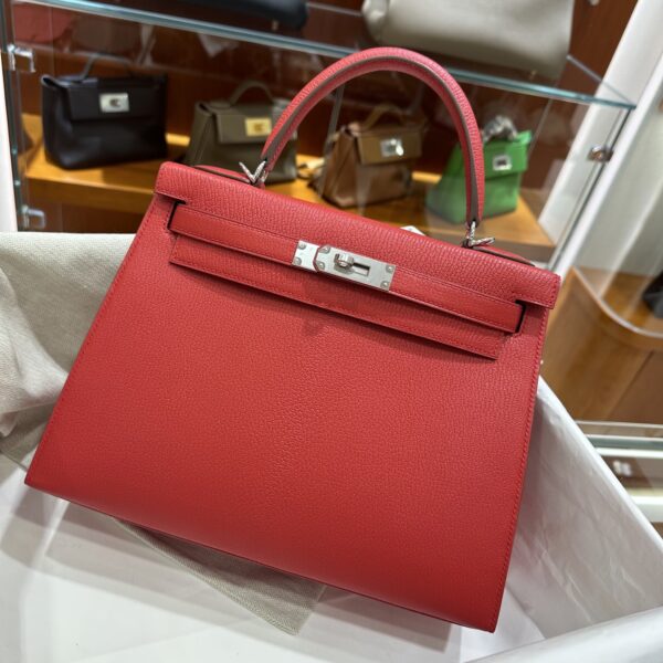 wsxc1782990891522_3 Liu Factory Kelly Chevre Leather Q5 Chinese Red Silver Hardware 28cm Full Handmade