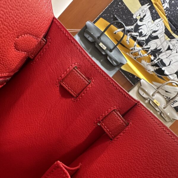 wsxc1782990891716_17 Liu Factory Kelly Chevre Leather Q5 Chinese Red Silver Hardware 28cm Full Handmade