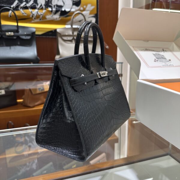 wsxc1782990986112_3 Liu Factory Birkin Matte Alligator Crocodile CK89 Black Silver Hardware 25cm Full Handmade