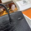 wsxc1782990986112_6 Liu Factory Birkin Matte Alligator Crocodile CK89 Black Silver Hardware 25cm Full Handmade