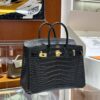 wsxc1782991016972_1 Liu Factory Birkin Matte Alligator Crocodile CK89 Black Gold Hardware 25cm Full Handmade