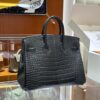 wsxc1782991016972_2 Liu Factory Birkin Matte Alligator Crocodile CK89 Black Gold Hardware 25cm Full Handmade