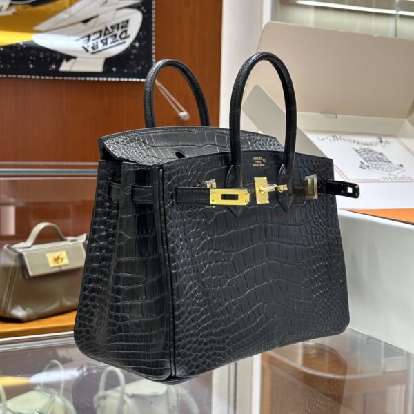 wsxc1782991016972_3 Liu Factory Birkin Matte Alligator Crocodile CK89 Black Gold Hardware 25cm Full Handmade