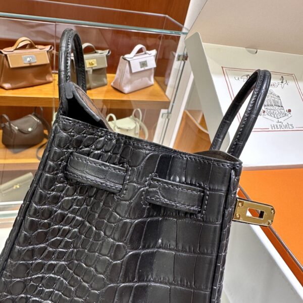 wsxc1782991016972_7 Liu Factory Birkin Matte Alligator Crocodile CK89 Black Gold Hardware 25cm Full Handmade