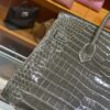 wsxc1782991054015_10 Liu Factory Birkin Shiny Porosus Crocodile CK81 Turtledove Grey Gold Hardware 25cm Full Handmade