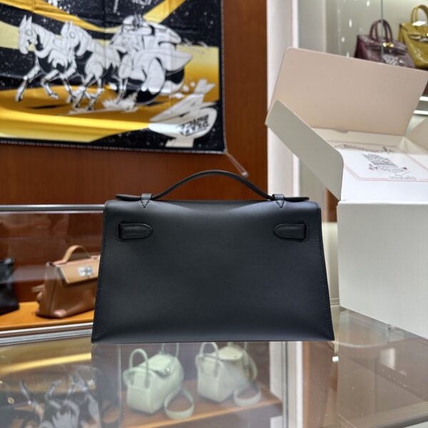 wsxc1782991257275_2 Liu Factory Mini Kelly pochette Swift Leather CK89 Black Silver Hardware 22cm Full Handmade