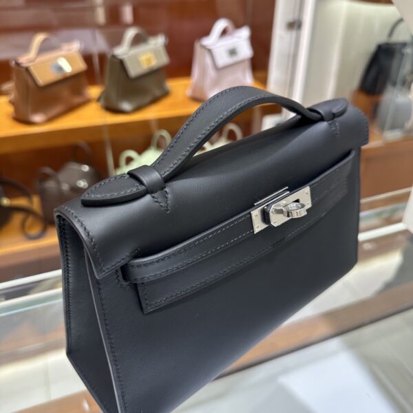 wsxc1782991257275_3 Liu Factory Mini Kelly pochette Swift Leather CK89 Black Silver Hardware 22cm Full Handmade