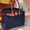 wsxc1784649183312_1 Liu Factory Factory Birkin Epsom Leather Gem Blue & Red Gold Hardware 30cm Full Handmade
