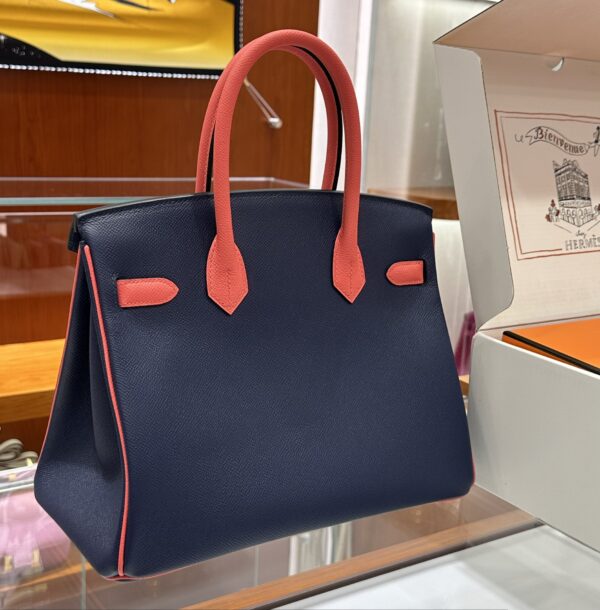 wsxc1784649183313_2 Liu Factory Factory Birkin Epsom Leather Gem Blue & Red Gold Hardware 30cm Full Handmade