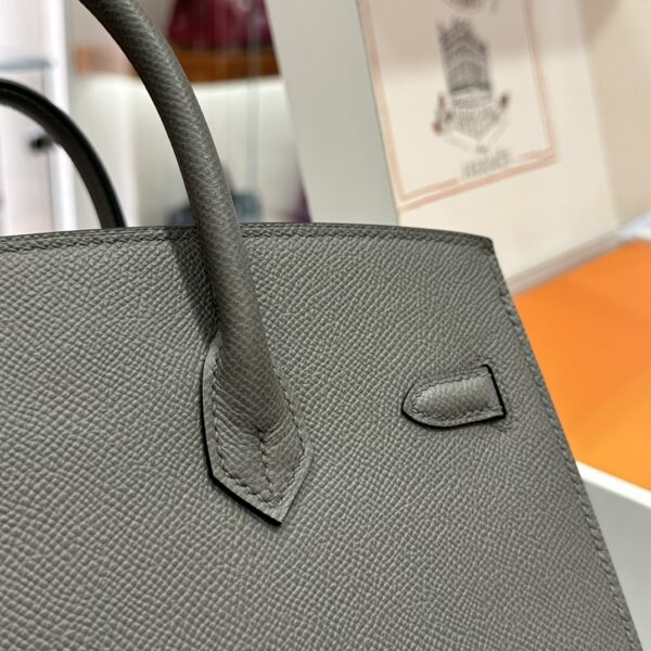 wsxc1784649265107_5 Liu Factory Factory Birkin Epsom Leather Deep Grey Silver Hardware 25cm Full Handmade