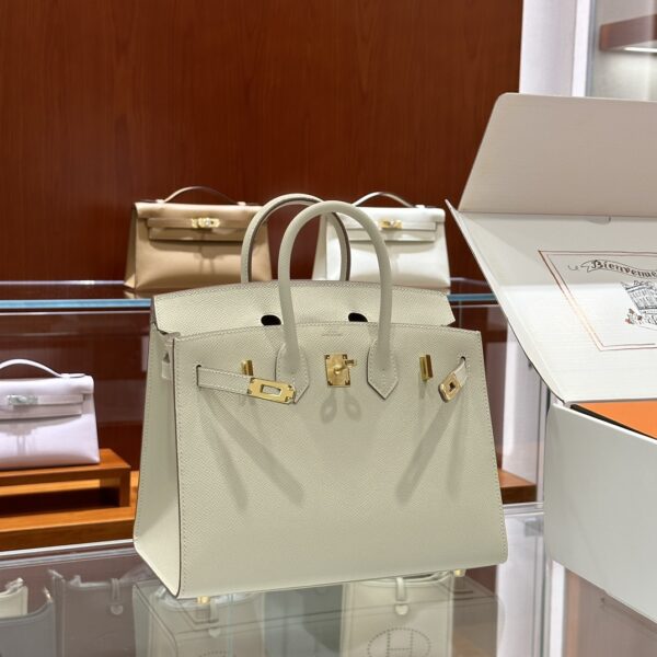 wsxc1784649295229_0 Liu Factory Factory Birkin Epsom Leather Cream White Gold Hardware 25cm Full Handmade