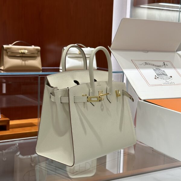 wsxc1784649295229_1 Liu Factory Factory Birkin Epsom Leather Cream White Gold Hardware 25cm Full Handmade