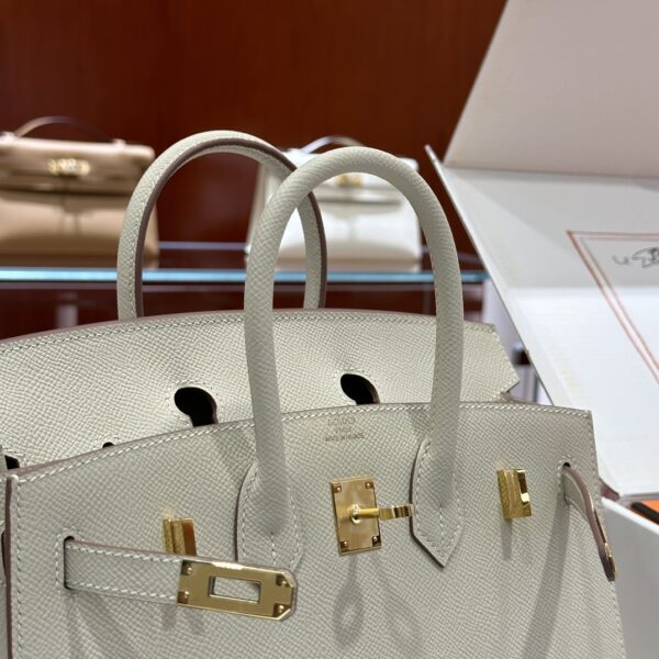 wsxc1784649295229_2 Liu Factory Factory Birkin Epsom Leather Cream White Gold Hardware 25cm Full Handmade