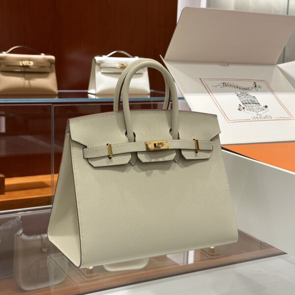 wsxc1784649295229_4 Liu Factory Factory Birkin Epsom Leather Cream White Gold Hardware 25cm Full Handmade