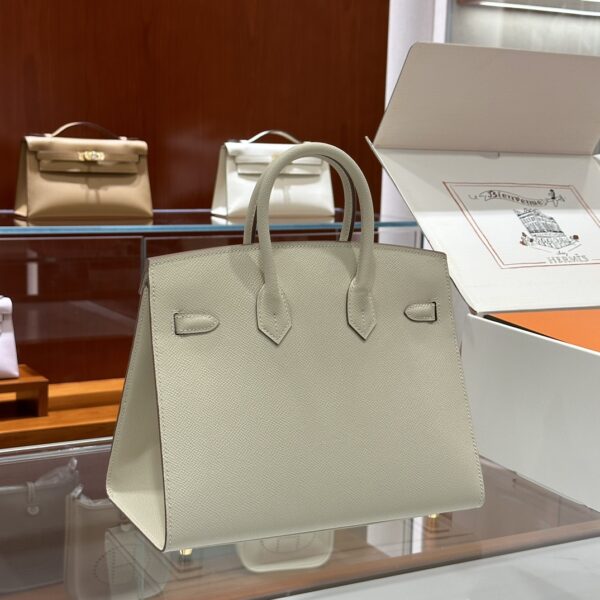 wsxc1784649295229_5 Liu Factory Factory Birkin Epsom Leather Cream White Gold Hardware 25cm Full Handmade