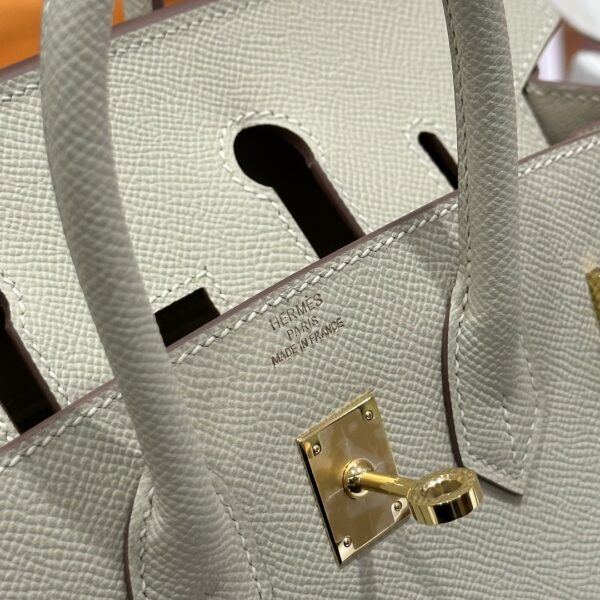wsxc1784649297780_0 Liu Factory Factory Birkin Epsom Leather Cream White Gold Hardware 25cm Full Handmade