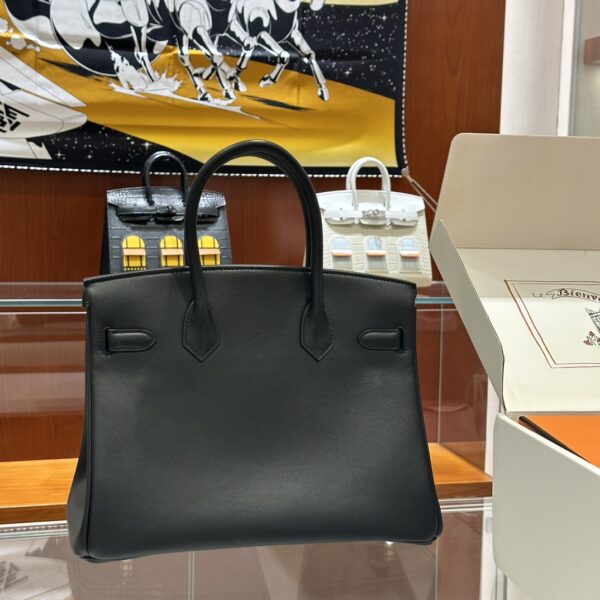 wsxc1784907016666_1 Liu Factory Factory Birkin Swift Leather Black & Red Silver Hardware 30cm Full Handmade