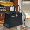 wsxc1784907016666_3 Liu Factory Factory Birkin Swift Leather Black & Red Silver Hardware 30cm Full Handmade