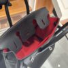 wsxc1784907016666_5 Liu Factory Factory Birkin Swift Leather Black & Red Silver Hardware 30cm Full Handmade