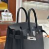wsxc1784907016666_7 Liu Factory Factory Birkin Swift Leather Black & Red Silver Hardware 30cm Full Handmade