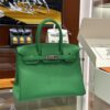 wsxc1784907051423_0-1 Liu Factory Factory Birkin Swift Leather Bamboo Green Silver Hardware 30cm Full Handmade