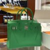 wsxc1784907051423_2 Liu Factory Factory Birkin Swift Leather Bamboo Green Silver Hardware 30cm Full Handmade