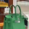 wsxc1784907051423_6 Liu Factory Factory Birkin Swift Leather Bamboo Green Silver Hardware 30cm Full Handmade