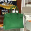 wsxc1784907051423_8 Liu Factory Factory Birkin Swift Leather Bamboo Green Silver Hardware 30cm Full Handmade